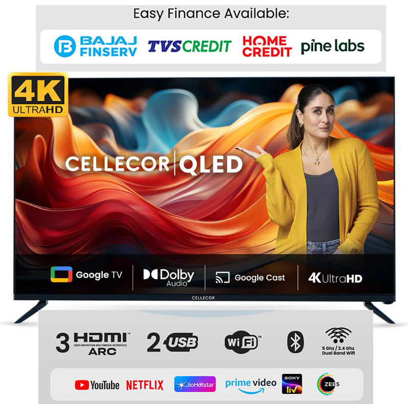 Cellecor CE-65U PRO 4K UHD QLED Smart Tv Mega Offer 