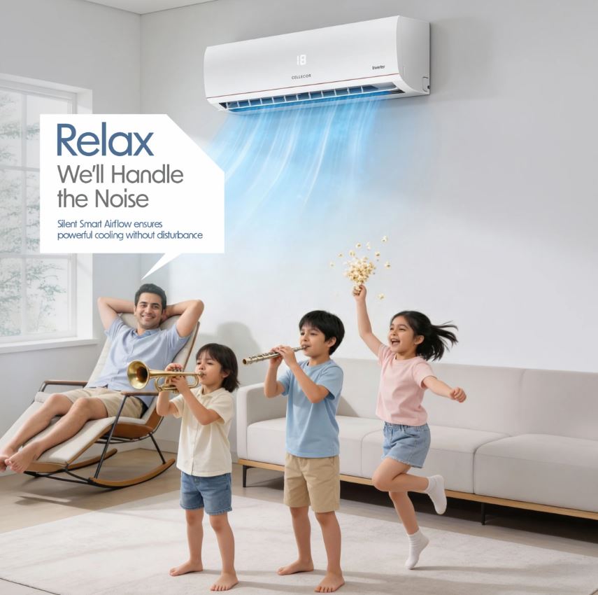 Cellecor CE10T- Adjustable Inverter Split 1.0 Ton AC 3 Star